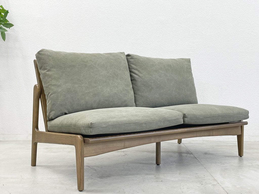 ジャーナルスタンダードファニチャー Journal standard Furniture コルトン COLTON 2シーターソファ W146cm キャンバス地クッション アームレスソファ 〓