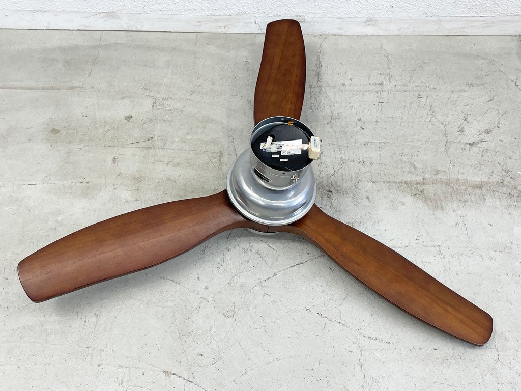 ハモサ HERMOSA KAMAKURA バル ウッド シーリングファン BAR WOOD CEILING FAN ヴィンテージグレー×ウォールナット LED照明 リモコン操作 〓