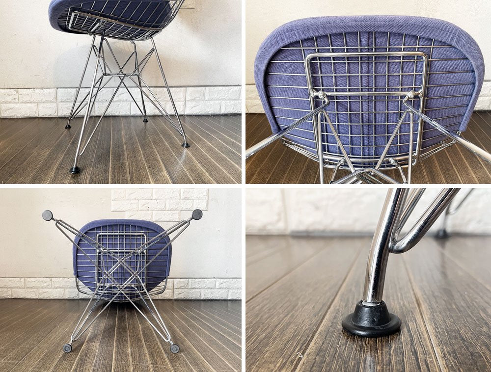 ハーマンミラー Herman Miller ワイヤーチェア Eames Wire Chair DKR2 エッフェルベース ビキニパッド付 C&R イームズ ミッドセンチュリー ◎