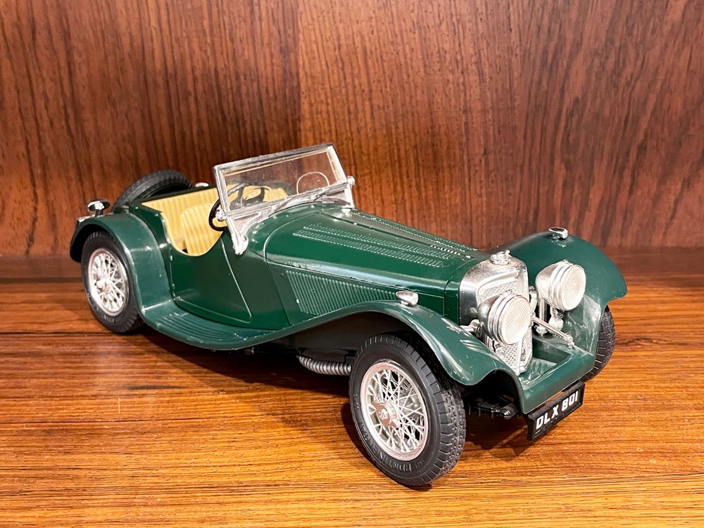 ブラーゴ Bburago ジャガー JAGUAR SS100 1937 グリーン ダイキャストモデル ミニカー 1/18 イタリア製 ◇