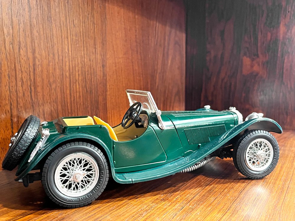 ブラーゴ Bburago ジャガー JAGUAR SS100 1937 グリーン ダイキャストモデル ミニカー 1/18 イタリア製 ◇