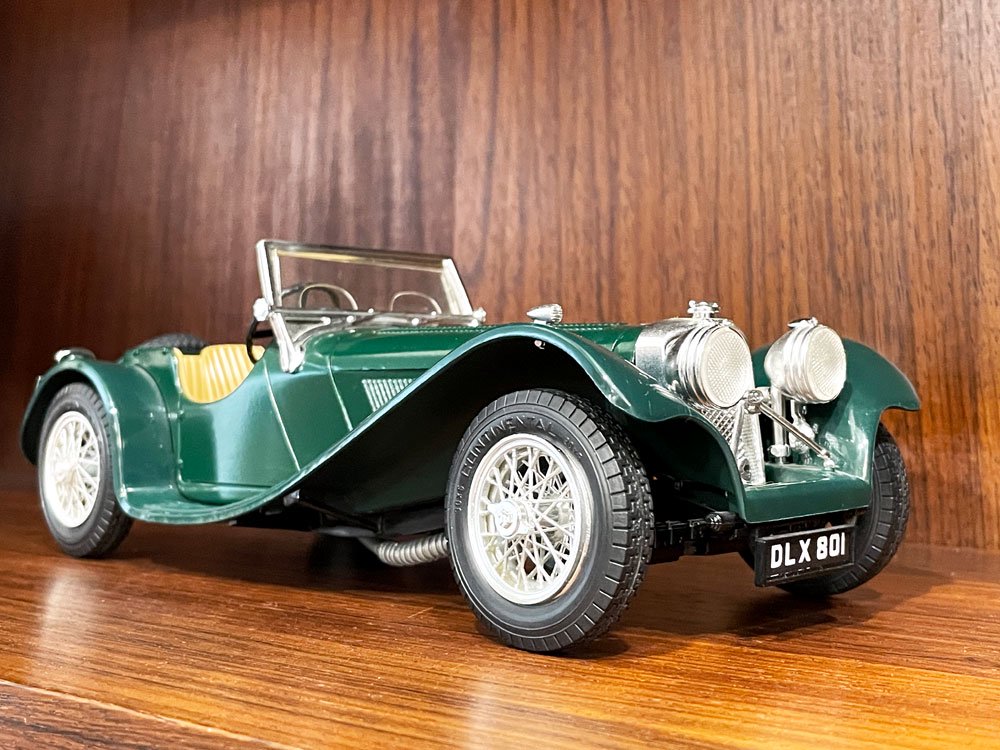 ブラーゴ Bburago ジャガー JAGUAR SS100 1937 グリーン ダイキャストモデル ミニカー 1/18 イタリア製 ◇