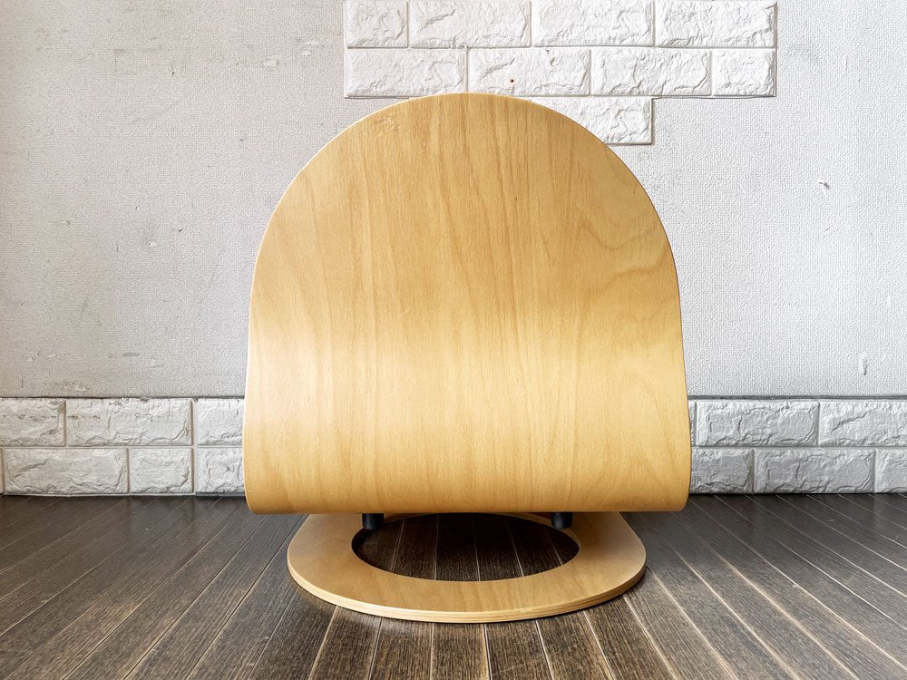 フリッツベッカー Fritz Becker タタミチェア Tatami Chair ビーチ材 ナチュラル ジオメトリックファブリック オレンジ 座面張替済 ヴェルナー・パントン ドイツ ◎