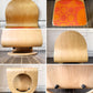 フリッツベッカー Fritz Becker タタミチェア Tatami Chair ビーチ材 ナチュラル ジオメトリックファブリック オレンジ 座面張替済 ヴェルナー・パントン ドイツ ◎