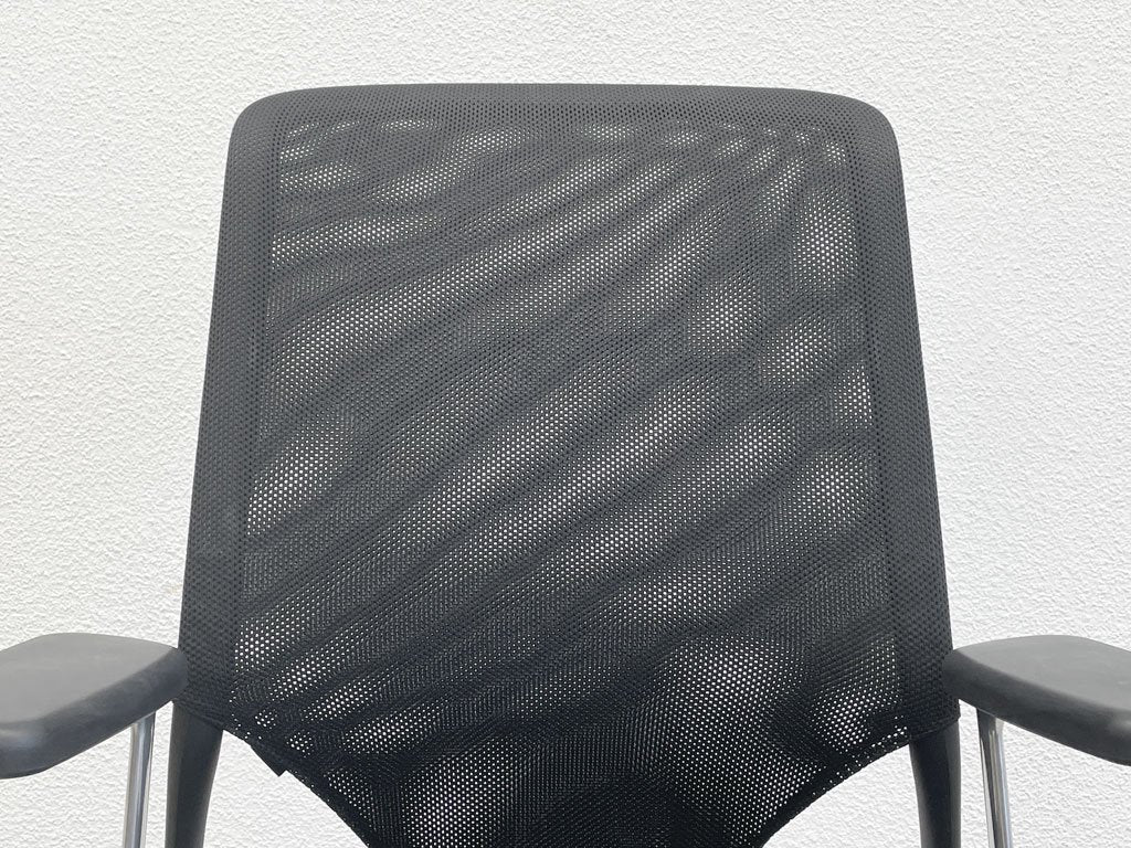 ヴィトラ Vitra メダ2 MedaⅡ オフィスチェア デスクチェア ワークチェア ブラックメッシュ アルベルト・メダ スイス 現状品 〓