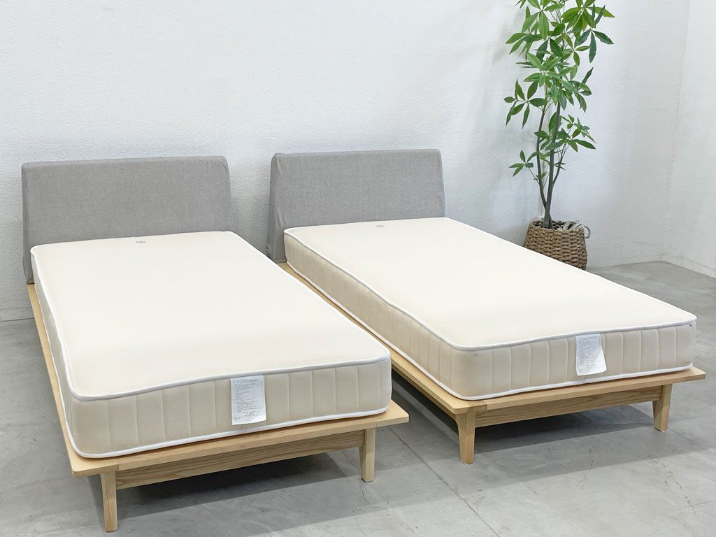 イデー IDEE オレイエ OREILLER シングルベッド Single BED アッシュ材 + イデー オリジナル マットレス A 美品 174,000円 〓