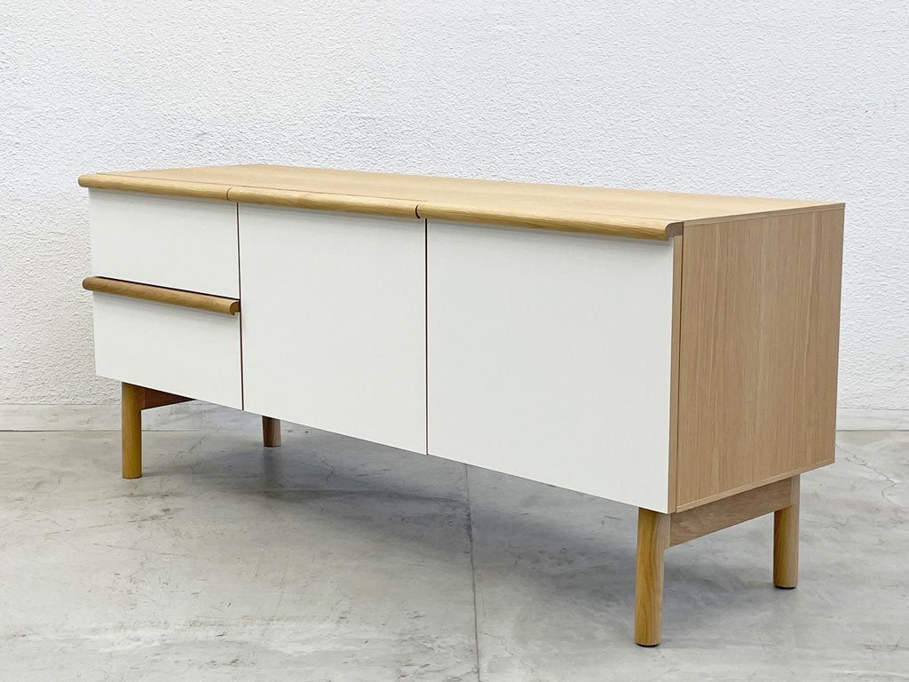 イデー IDEE スティルト サイドボード L STILT SIDEBOARD L ナチュラル×ホワイト オーク材 マリナ・ボーティエ 展示品相当 定99,000円 〓