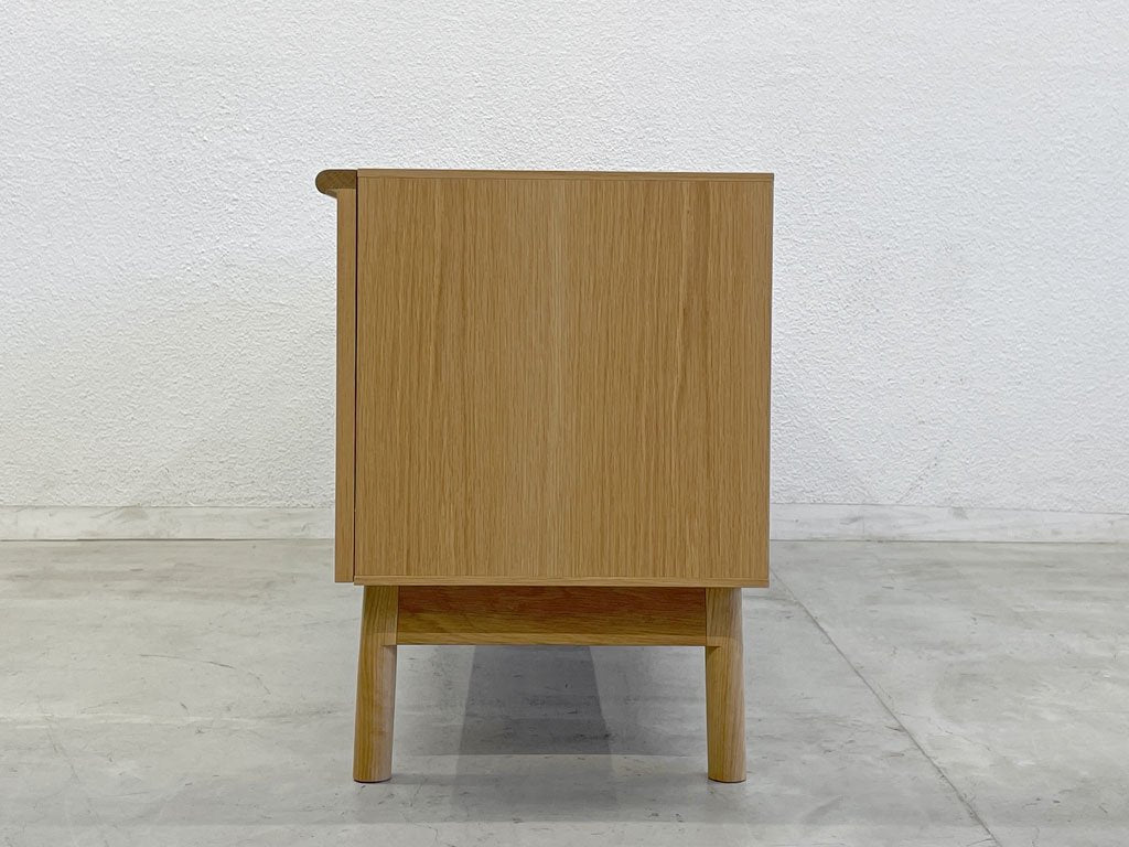 イデー IDEE スティルト サイドボード L STILT SIDEBOARD L ナチュラル×ホワイト オーク材 マリナ・ボーティエ 展示品相当 定99,000円 〓