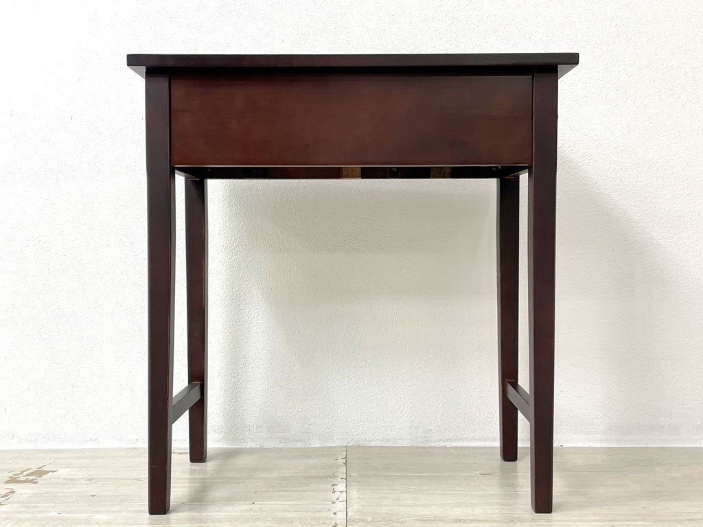 チェリー CHERRY 桜屋工業 ホームデイ HOMEDAY レタルデスク Letal Desk コンソールテーブル 机 抽斗2杯 天然木 ラッカー塗装 ダークブラウン W72 廃番 ●