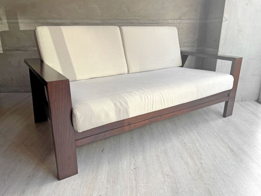 エーフラット a.Flat ウッドソファ Wood sofa v02 2人掛けソファ オフホワイト アジアンスタイル 定価￥201,707- ♪