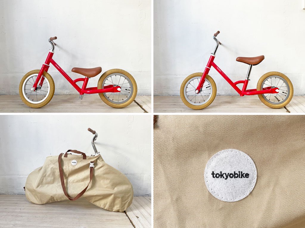 トーキョーバイク tokyo bike パドル paddle キックバイク キッズバイク トマト トラベルバッグ付き ベージュ 参考合計定価 \24,640- ★