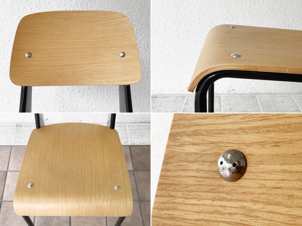 関家具 トーラスチェア Taurus Chair ダイニングチェア アッシュ材×スチール ブラックカラー インダストリアル 
 B ◇
