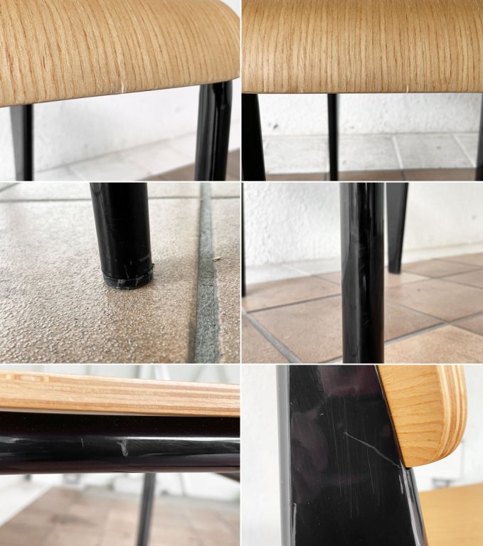 関家具 トーラスチェア Taurus Chair ダイニングチェア アッシュ材×スチール ブラックカラー インダストリアル 
 B ◇