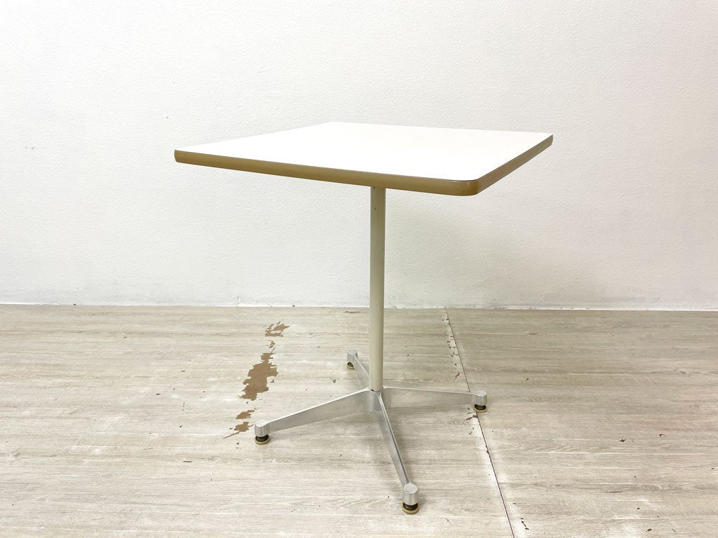 ハーマンミラー Herman Miller コントラクトテーブル Contract table スクエア カフェテーブル ダイニングテーブル W60 C&Rイームズ ミッドセンチュリー ●