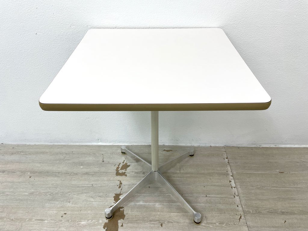 ハーマンミラー Herman Miller コントラクトテーブル Contract table スクエア カフェテーブル ダイニングテーブル W60 C&Rイームズ ミッドセンチュリー ●