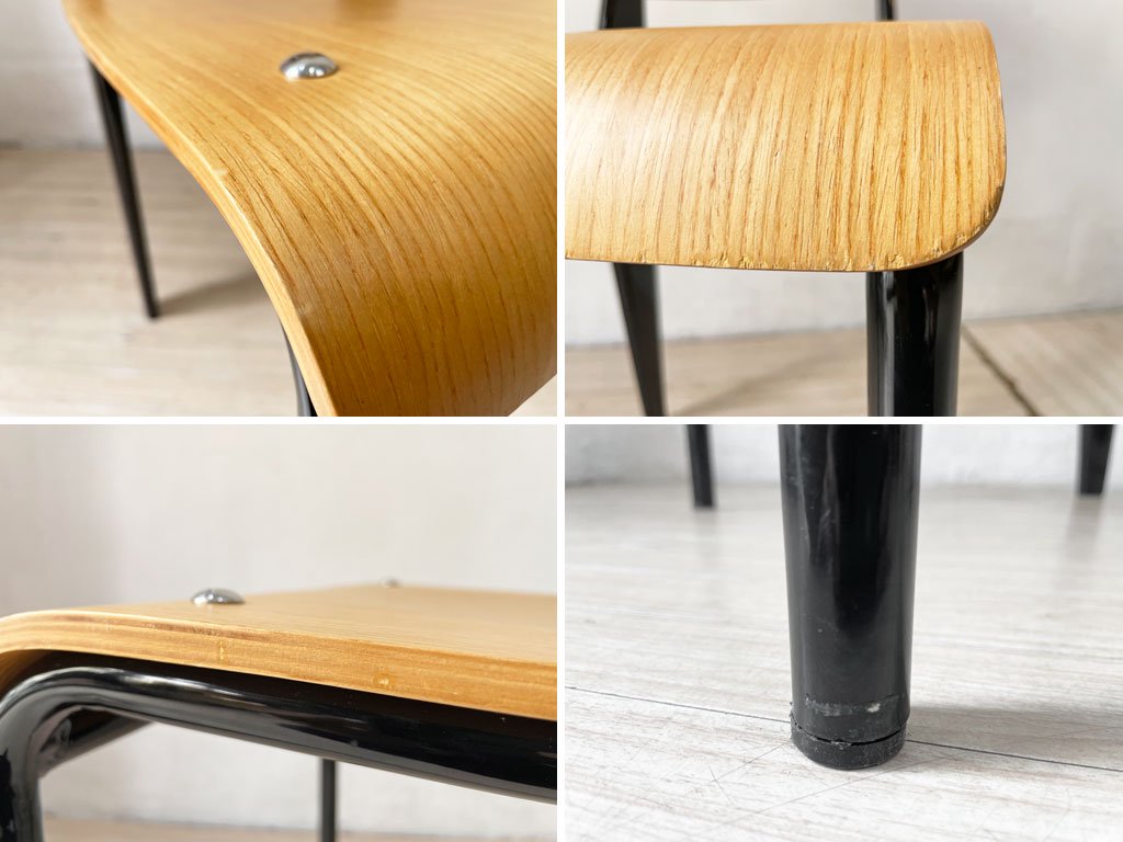 関家具 トーラスチェア Taurus Chair ダイニングチェア アッシュ材×スチール ブラックカラー インダストリアル B ★