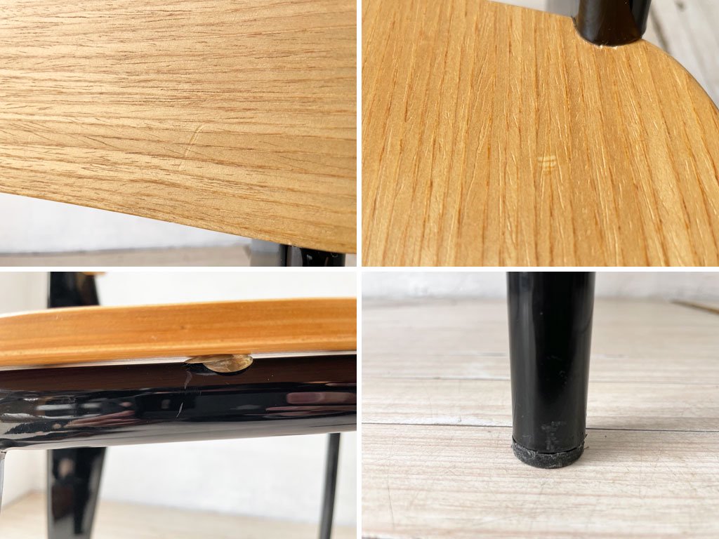 関家具 トーラスチェア Taurus Chair ダイニングチェア アッシュ材×スチール ブラックカラー インダストリアル A ★