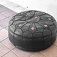 モロッコ Morocco プフ Pouf クッションカバー スツール レザー ブラック アフリカ ◇