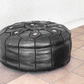 モロッコ Morocco プフ Pouf クッションカバー スツール レザー ブラック アフリカ ◇