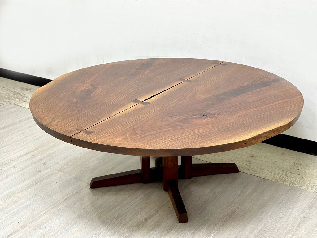 桜製作所 sakurashop ラウンドテーブル ROUND TABLE Φ143cm ウォールナット無垢材 ジョージ・ナカシマ George Nakashima セミオーダー品 ●