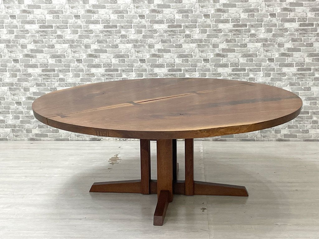 桜製作所 sakurashop ラウンドテーブル ROUND TABLE Φ143cm ウォールナット無垢材 ジョージ・ナカシマ George Nakashima セミオーダー品 ●