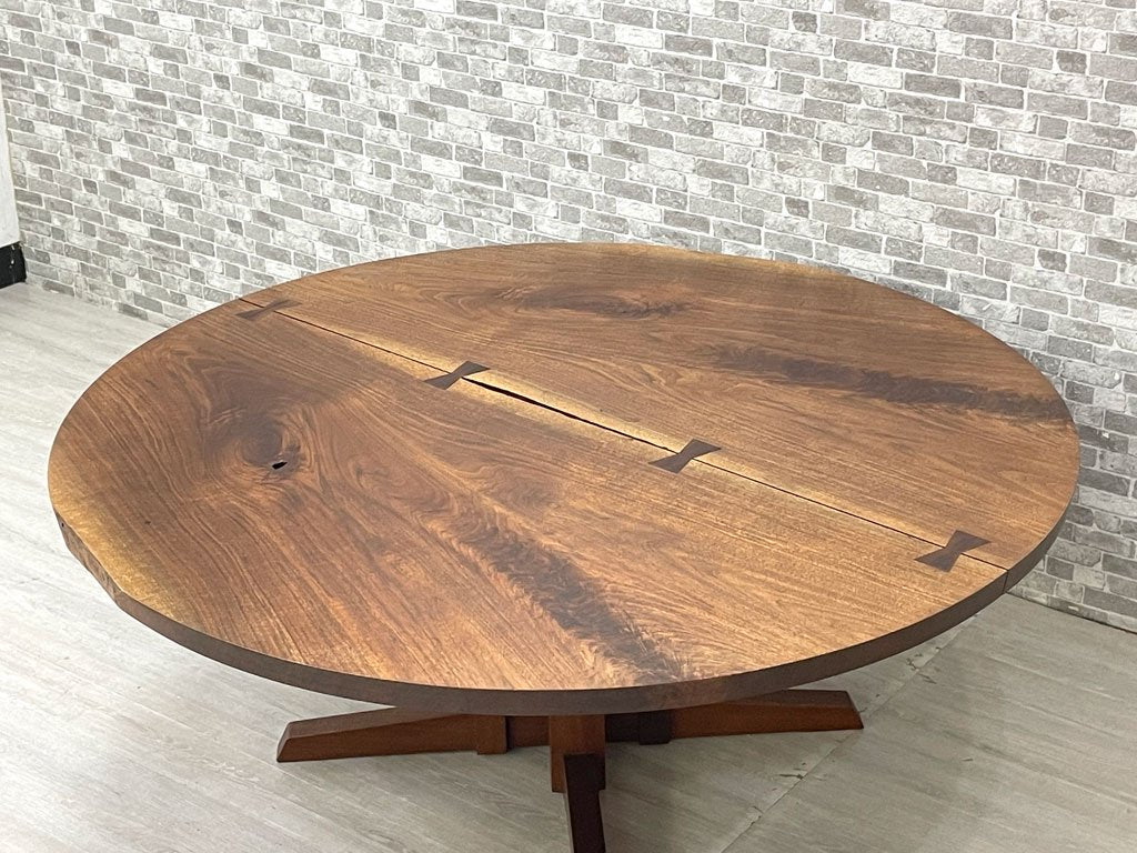 桜製作所 sakurashop ラウンドテーブル ROUND TABLE Φ143cm ウォールナット無垢材 ジョージ・ナカシマ George Nakashima セミオーダー品 ●