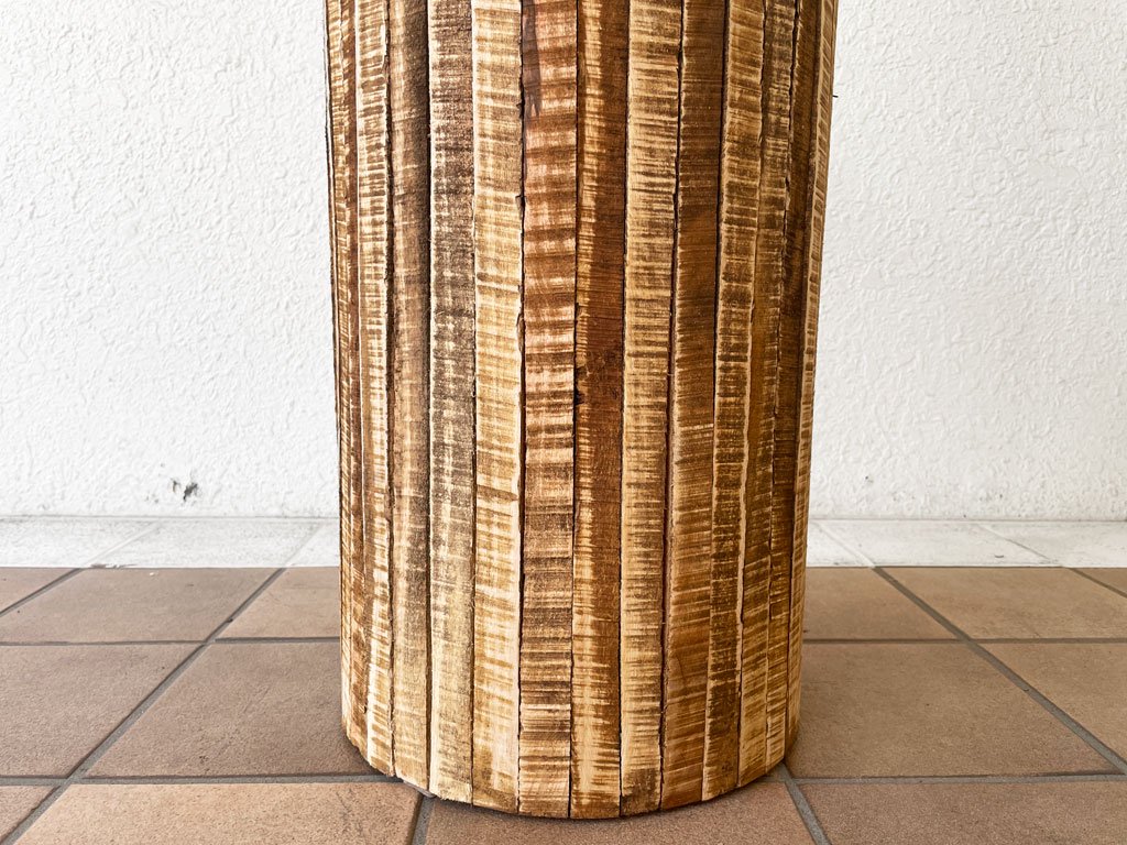 ア・デペシュ adepeche コレクトウッド ラウンドハイスツール Collected-wood round high stool ナチュラルスタイル ◇