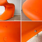 ヴィトラ vitra. パントンチェア Panton Chair オレンジ ヴェルナー・パントン Verner Panton スタッキングチェア ミッドセンチュリー スペースエイジ B ◇