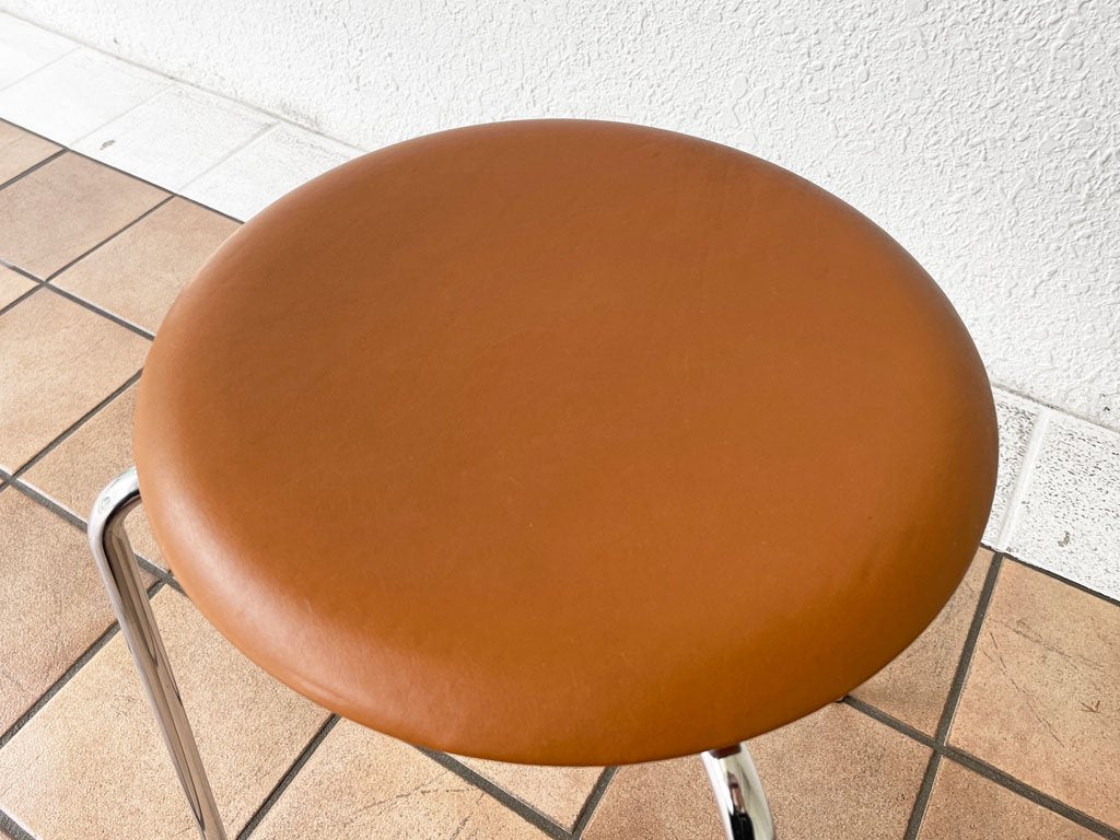 フリッツハンセン Fritz Hansen 3170 ドットスツール ワイルドレザー ウォルナットカラー 4本脚 アルネ・ヤコブセン Arne Jacobsen デンマーク 北欧家具 ◇