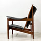 ワンコレクション Onecollection チーフテン チェア Chieftain Chair ラウンジチェア チーク材 本革 ブラック フィン・ユール Finn Juhl 北欧 デンマーク ●