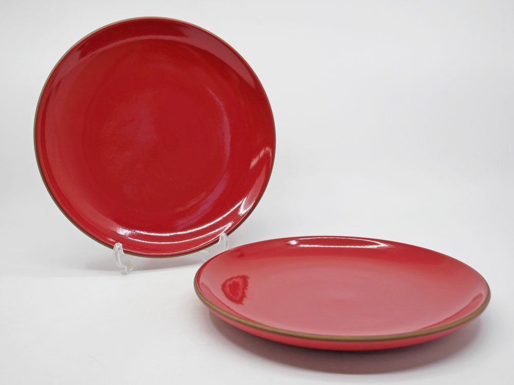 ヒースセラミックス HEATH CERAMICS サラダプレート Coupe Salad Plate 平皿 Φ21.5cm レッド 陶器 アメリカ ミッドセンチュリー B ●