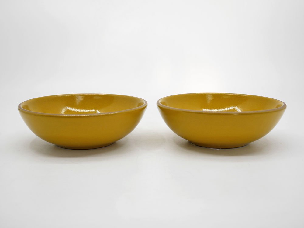 ヒースセラミックス HEATH CERAMICS デザートボウル Dessert Bowl Φ13.5cm イエロー 陶器 アメリカ ミッドセンチュリー ビンテージ B ●