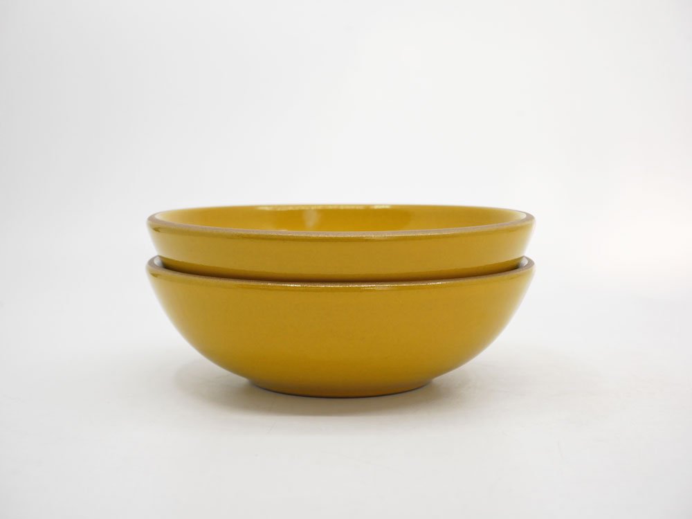 ヒースセラミックス HEATH CERAMICS デザートボウル Dessert Bowl Φ13.5cm イエロー 陶器 アメリカ ミッドセンチュリー ビンテージ B ●