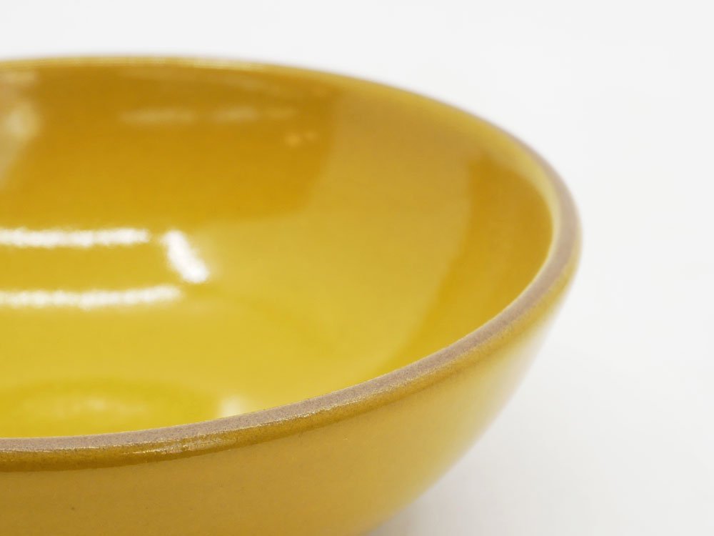 ヒースセラミックス HEATH CERAMICS デザートボウル Dessert Bowl Φ13.5cm イエロー 陶器 アメリカ ミッドセンチュリー ビンテージ A ●