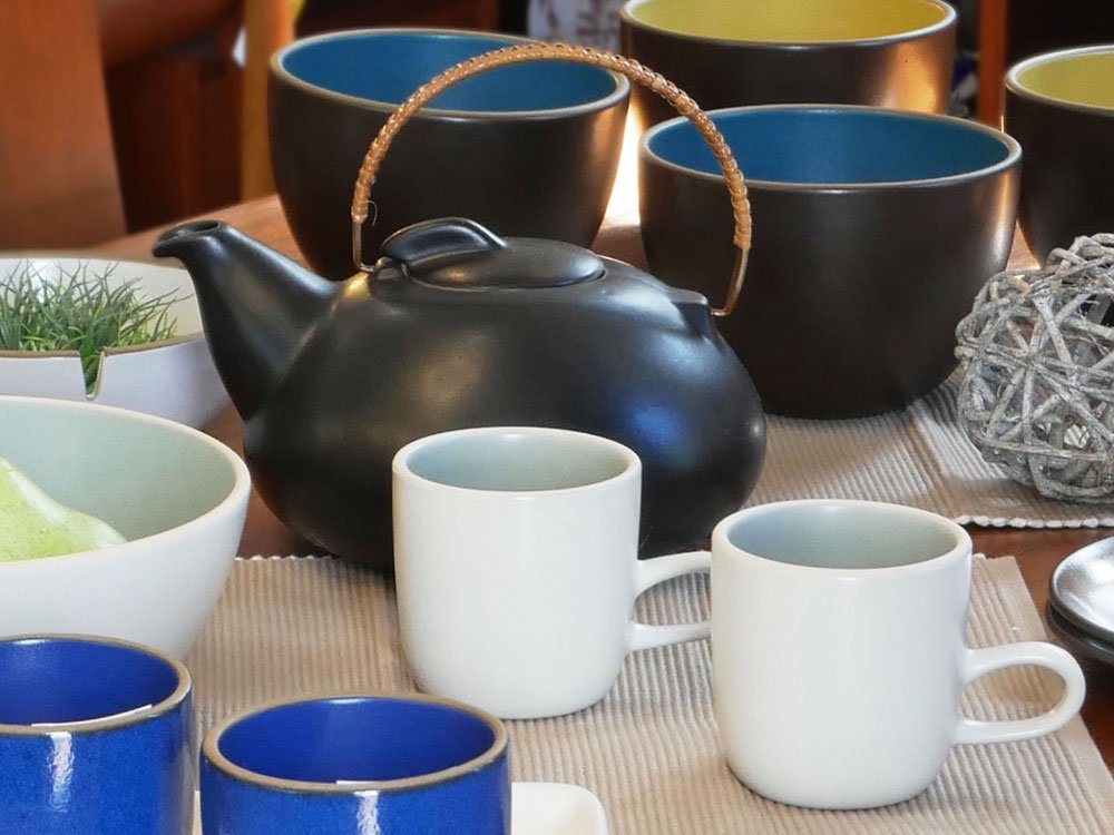 ヒースセラミックス HEATH CERAMICS モダンカップ スモール Modern Cup Φ8cm ブルー 陶器 アメリカ ミッドセンチュリー A ●