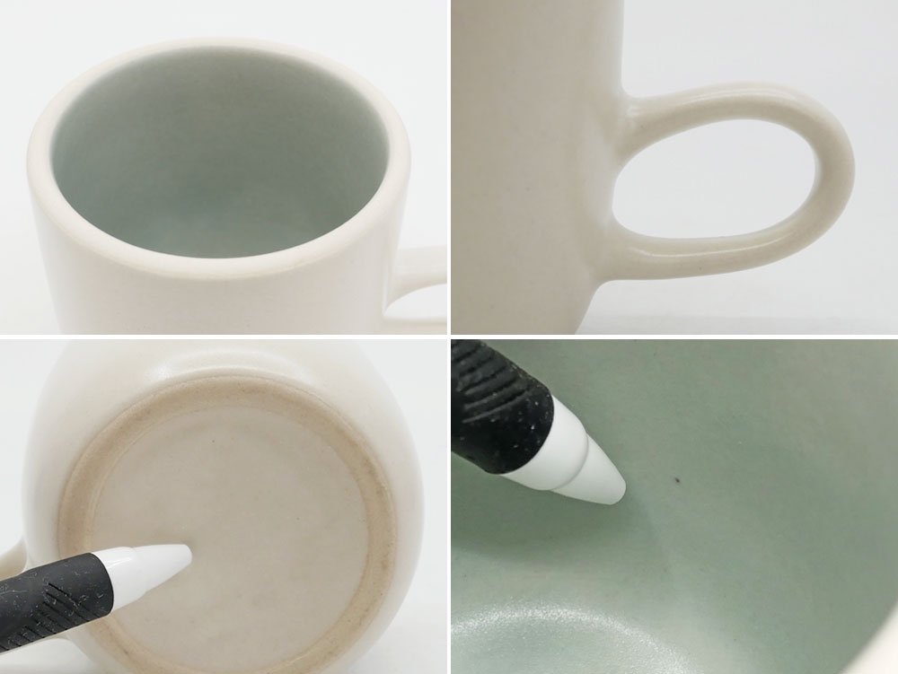 ヒースセラミックス HEATH CERAMICS スタジオマグ Studio Mug ホワイト ツートン 陶器 アメリカ ミッドセンチュリー B ●