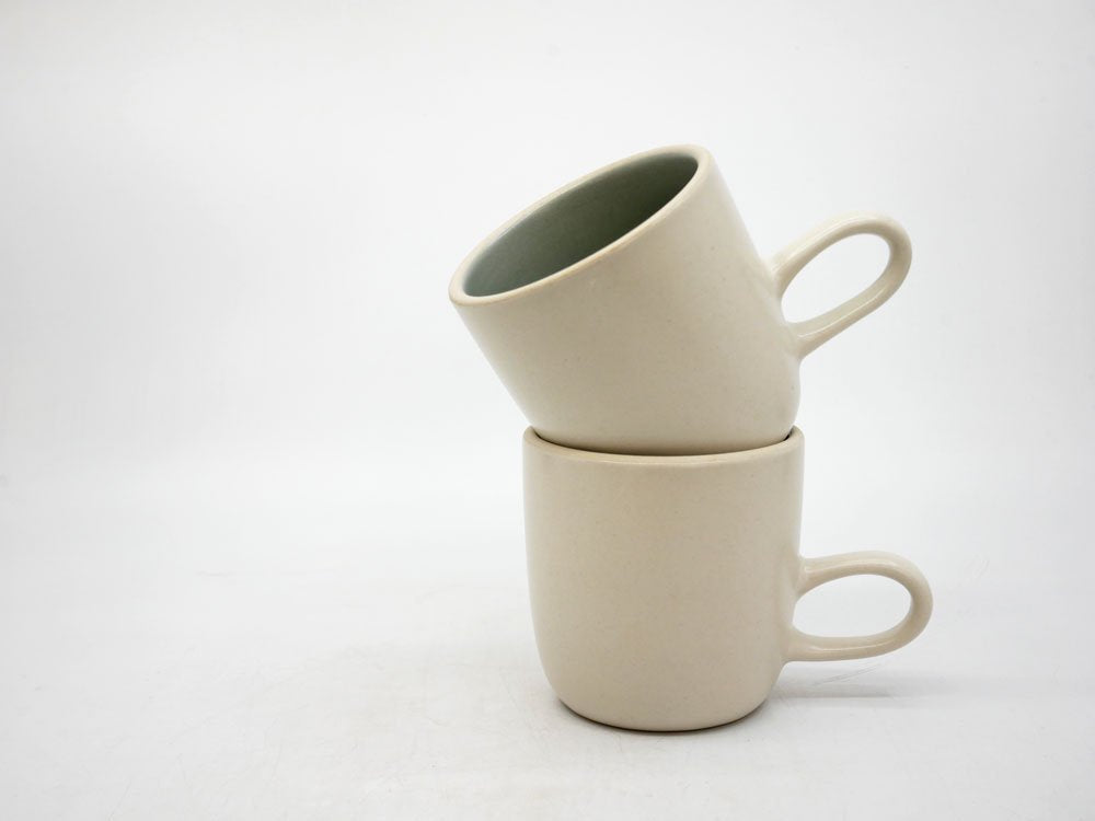 ヒースセラミックス HEATH CERAMICS スタジオマグ Studio Mug ホワイト ツートン 陶器 アメリカ ミッドセンチュリー B ●