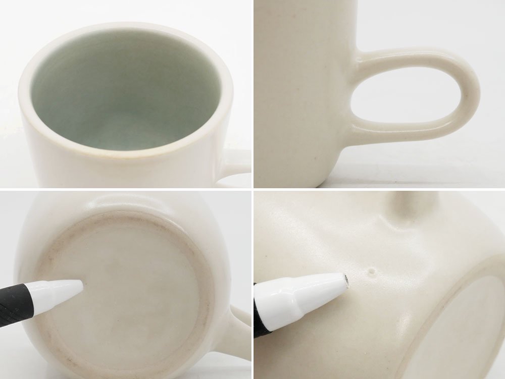 ヒースセラミックス HEATH CERAMICS スタジオマグ Studio Mug ホワイト ツートン 陶器 アメリカ ミッドセンチュリー A ●