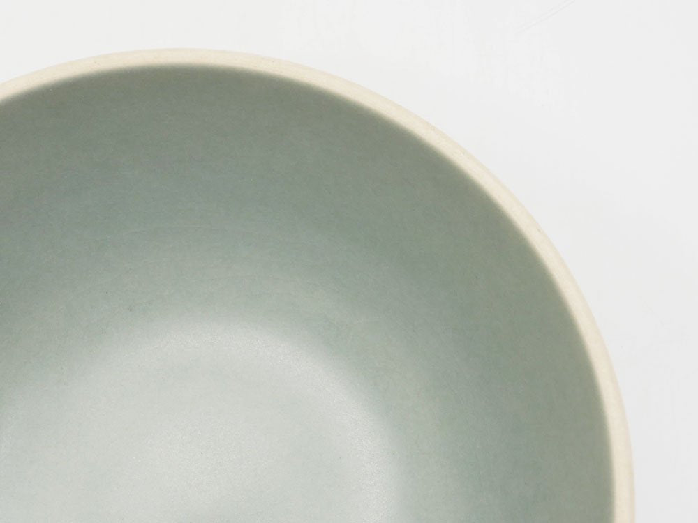 ヒースセラミックス HEATH CERAMICS サービングボウル Serving Bowl Φ21cm ホワイト ツートン 陶器 アメリカ ミッドセンチュリー ●