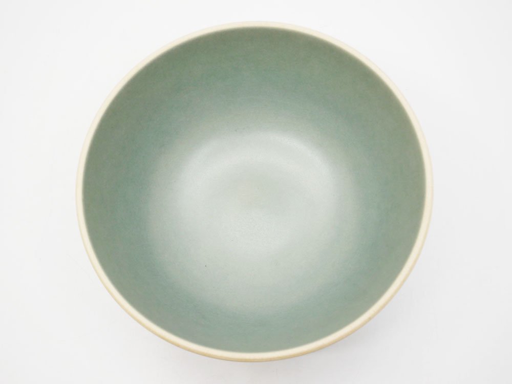 ヒースセラミックス HEATH CERAMICS サービングボウル Serving Bowl Φ21cm ホワイト ツートン 陶器 アメリカ ミッドセンチュリー ●