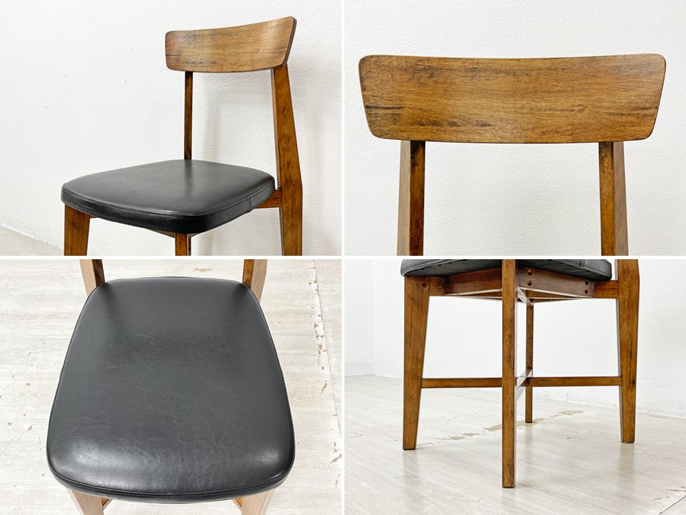 ジャーナルスタンダード journal standard Furniture シノン ダイニングチェア CHINON CHAIR VL ラバーウッド PUレザー 定価￥27,500- B ●