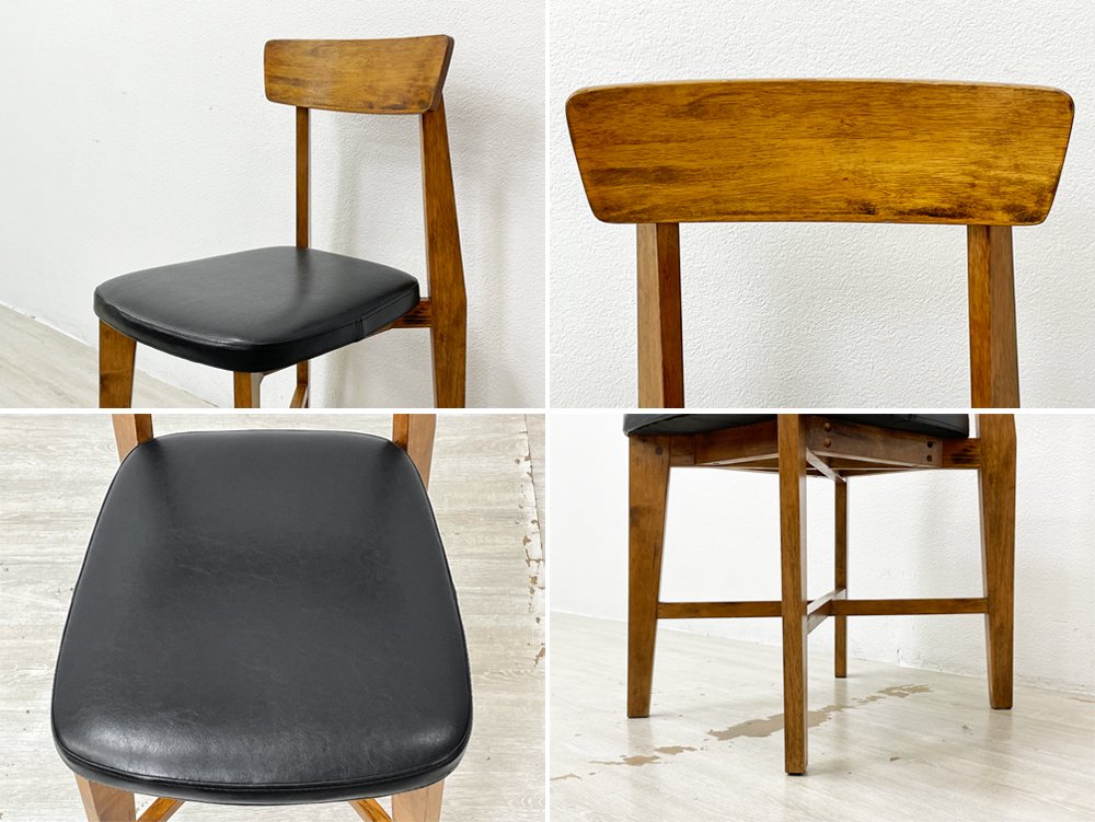 ジャーナルスタンダード journal standard Furniture シノン ダイニングチェア CHINON CHAIR VL ラバーウッド PUレザー 定価￥27,500- A ●