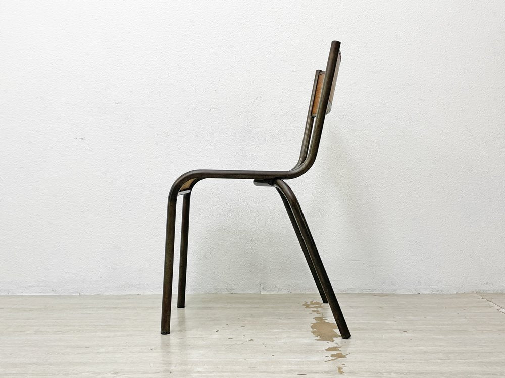 フランスビンテージ French Vintage Mullca 510 chair メタル×プライウッド スタッキング スクールチェア 工業系 フェール トラヴァイユ FER TRAVAIL 購入 ●