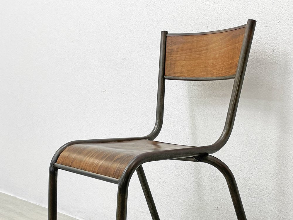 フランスビンテージ French Vintage Mullca 510 chair メタル×プライウッド スタッキング スクールチェア 工業系 フェール トラヴァイユ FER TRAVAIL 購入 ●