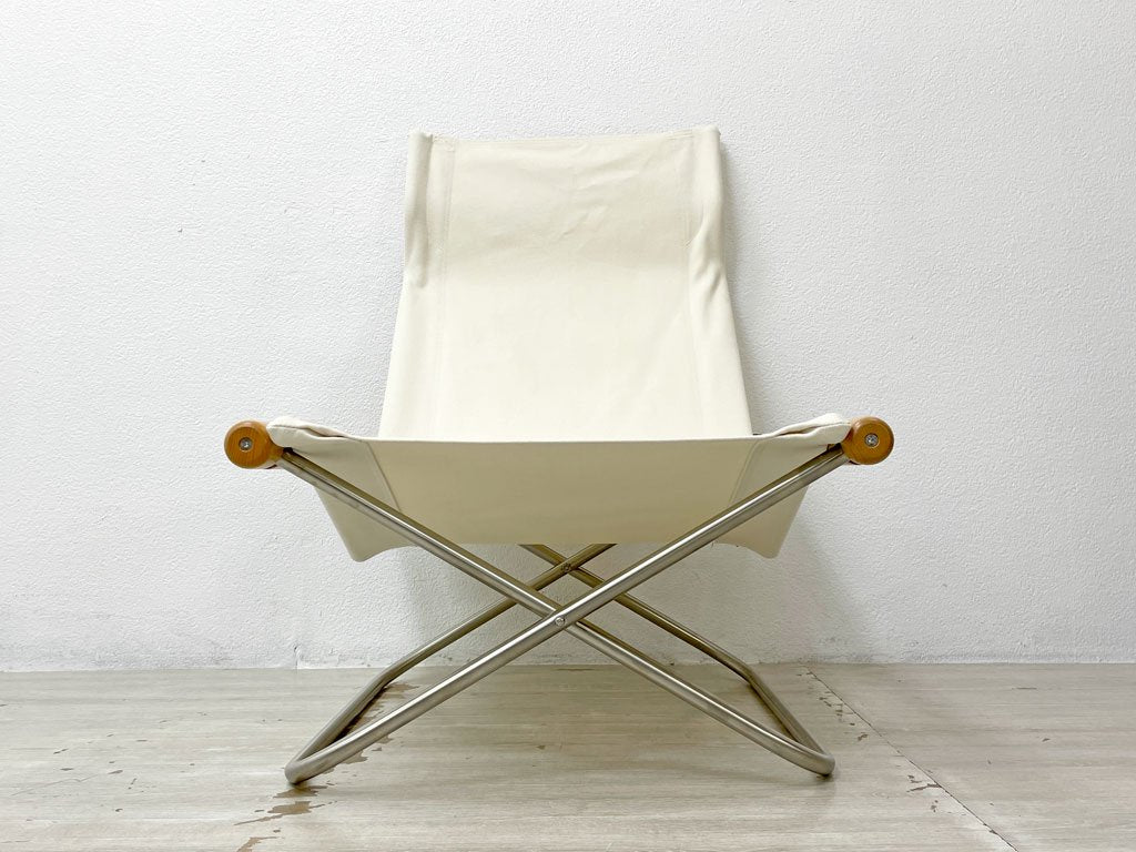 ニーチェア エックス Ny chair X フォールディングチェア 折畳チェア ナチュラル ホワイト 新居猛 MoMA 定価￥51,700- ●