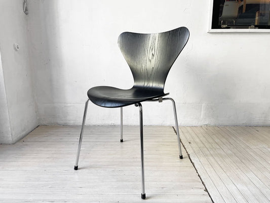 フリッツハンセン Fritz Hansen 3107 セブンチェア カラードアッシュ ブラック アルネ・ヤコブセン Arne Jacobsen デンマーク 北欧家具 ★