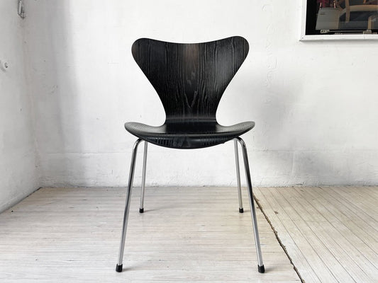 フリッツハンセン Fritz Hansen 3107 セブンチェア カラードアッシュ ブラック アルネ・ヤコブセン Arne Jacobsen デンマーク 北欧家具 ★