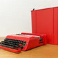 オリベッティ olivetti バレンタイン Valentine タイプライター 赤いバケツ エットーレ・ソットサス Ettore Sottsass スペイン製 MoMA ビンテージ ●