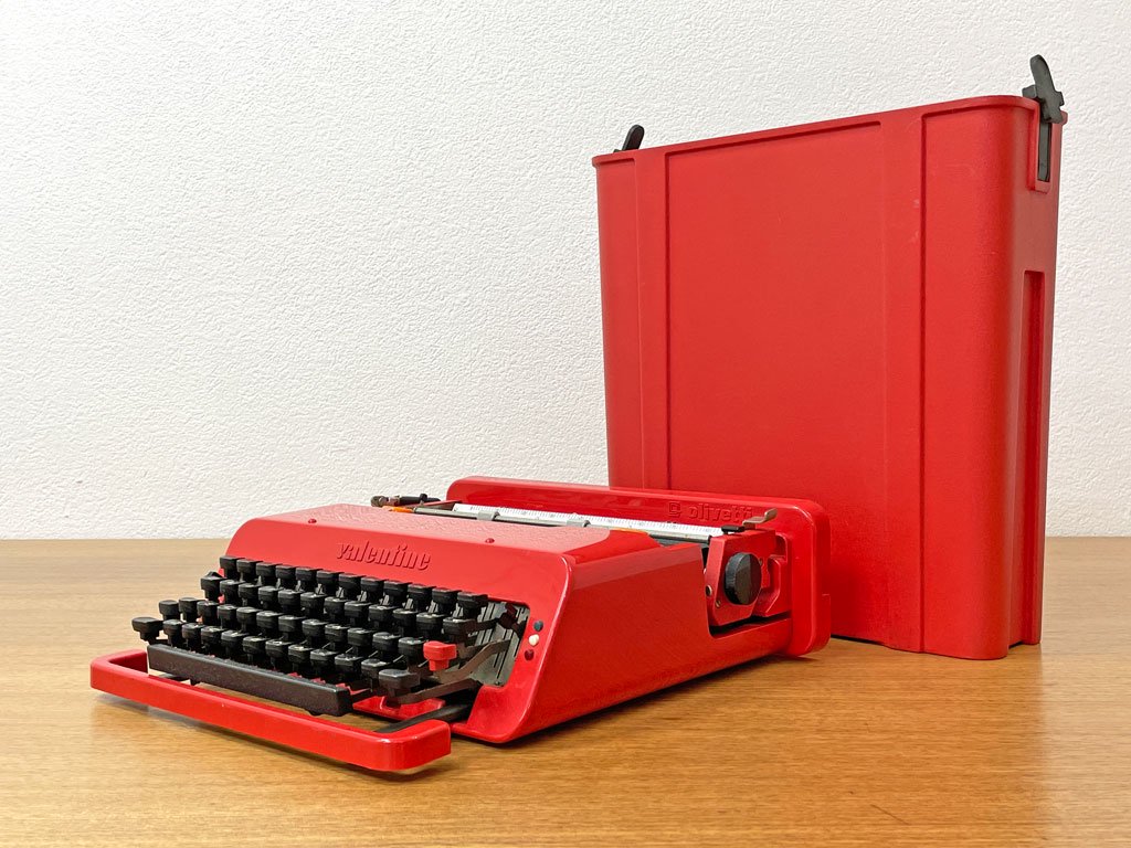 オリベッティ olivetti バレンタイン Valentine タイプライター 赤いバケツ エットーレ・ソットサス Ettore Sottsass スペイン製 MoMA ビンテージ ●