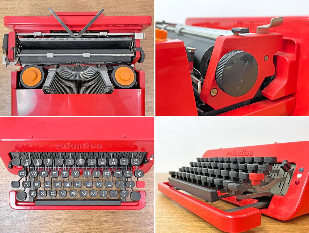 オリベッティ olivetti バレンタイン Valentine タイプライター 赤いバケツ エットーレ・ソットサス Ettore Sottsass スペイン製 MoMA ビンテージ ●